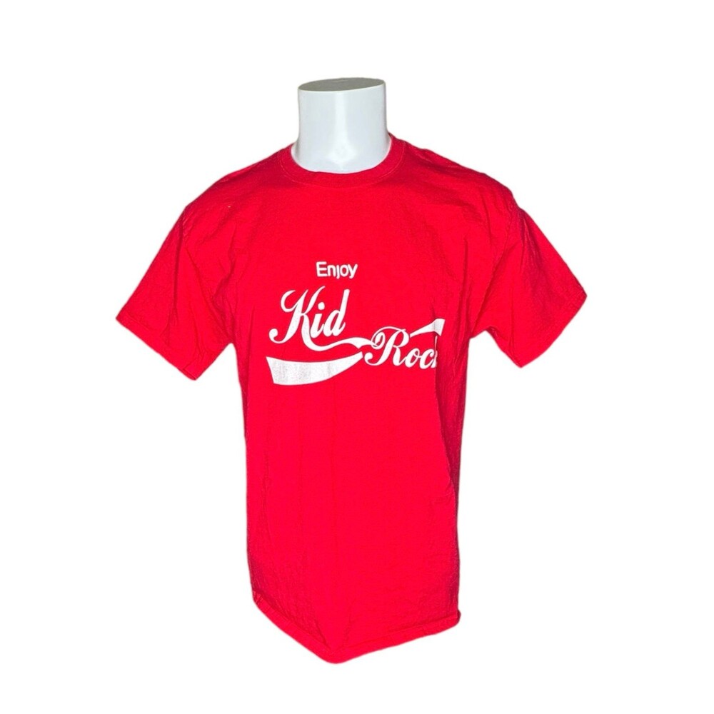 Enjoy Kid Rock Tee Shirt Red Coca Cola Spoof Parody Hanes Rock Music Large